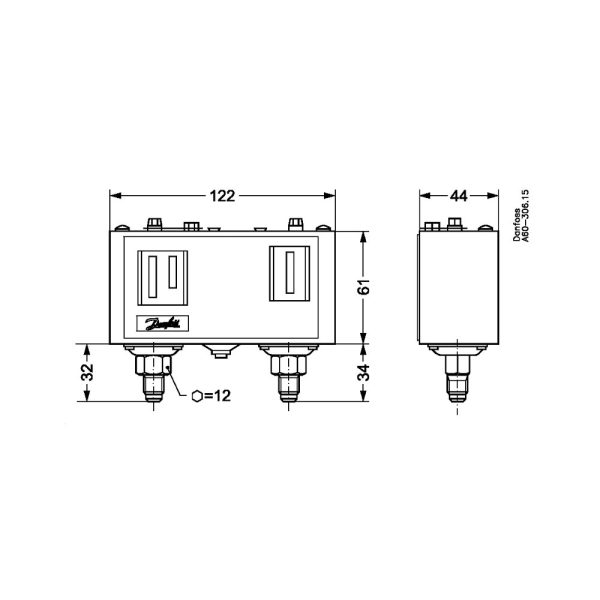 Pressure Control KP15 060-122066 1/4 in danfoss - Image 2