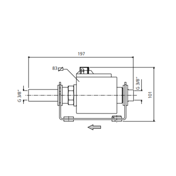 ⁦طلمبة سولونيد شيمي  3/8 بوصة Ceme ET3000 SOLENOID PUMP 220V - 110W⁩ - الصورة ⁦2⁩